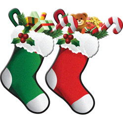 Red and green Christmas Stockings