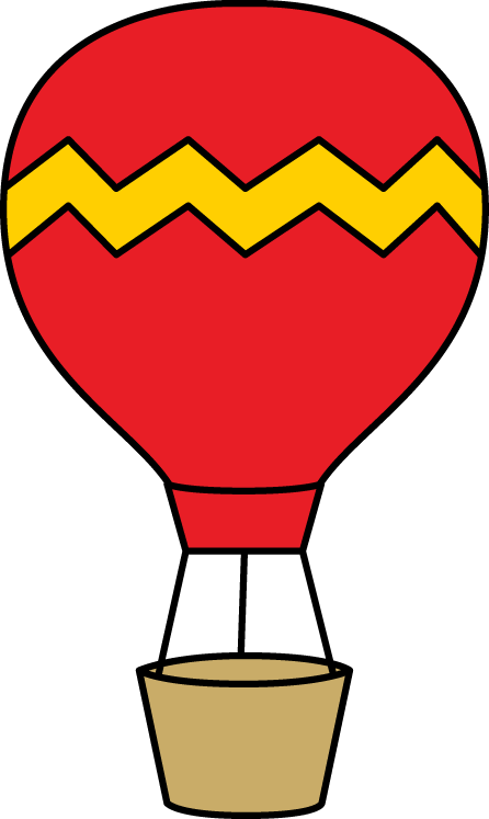 Red and Yellow Hot Air Balloo - Hot Air Balloon Clipart