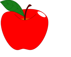 Red Apple 1 Clip Art At Clker - Clipart Apples