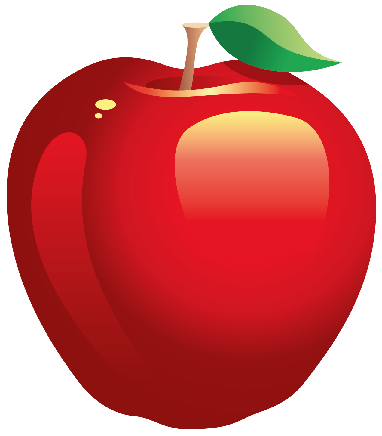 Red apple clipart 2
