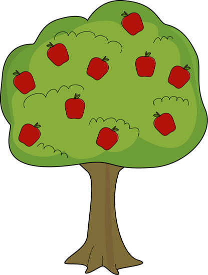 Red Apple Tree. Red Apple Tre - Apple Tree Clip Art