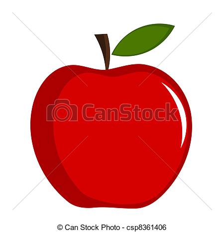 ... Red apple - vector illustration