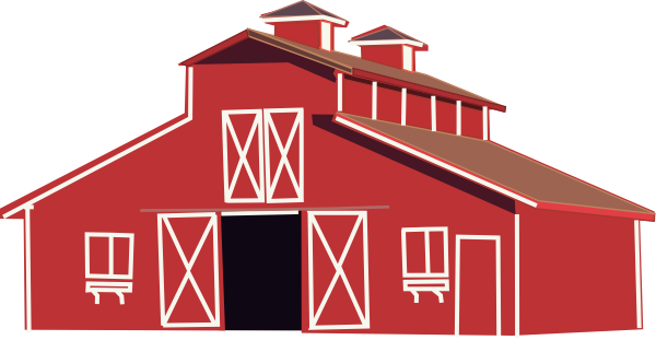 Little red barn clipart free 