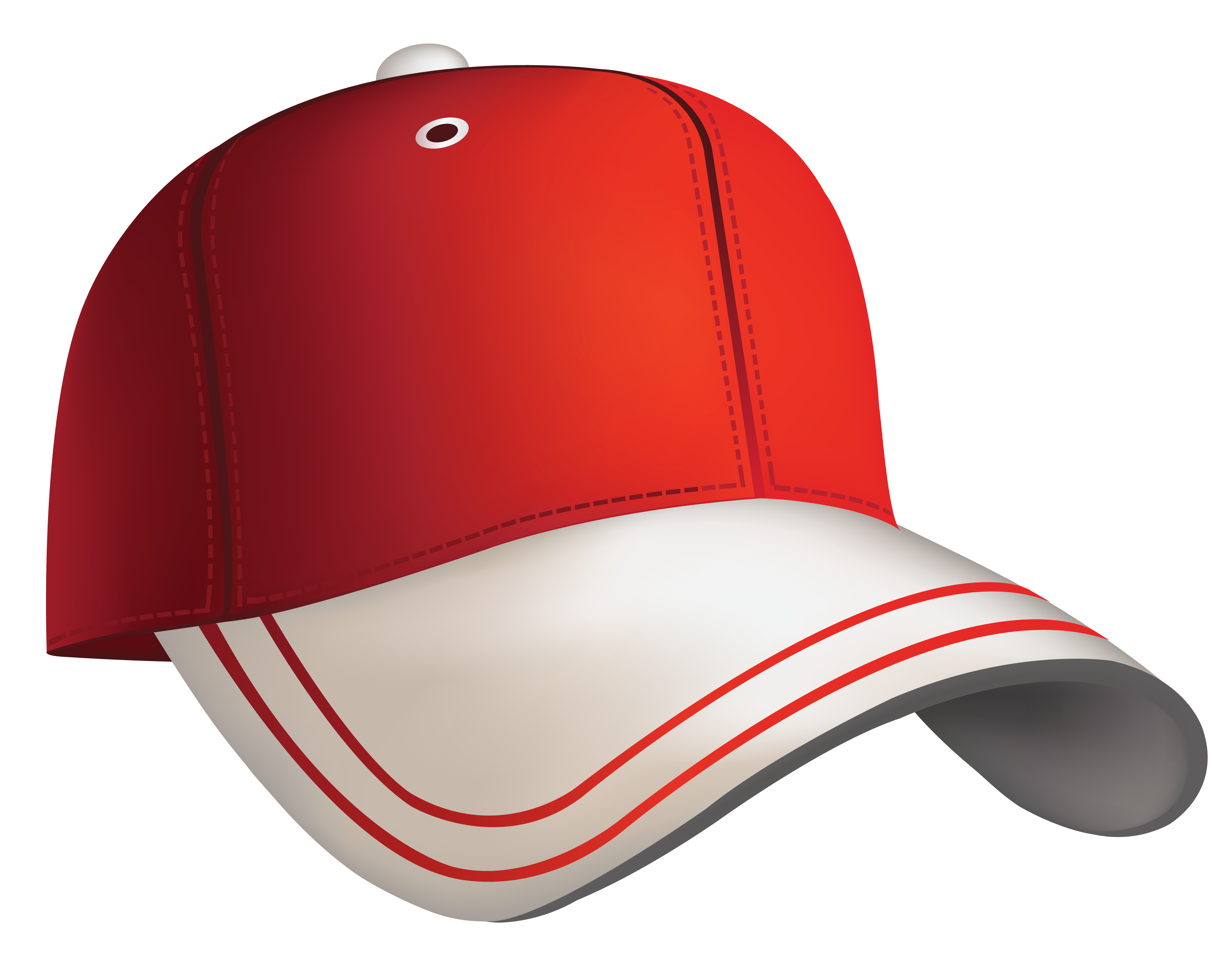 Red Baseball Cap Clipart - Baseball Hat Clipart