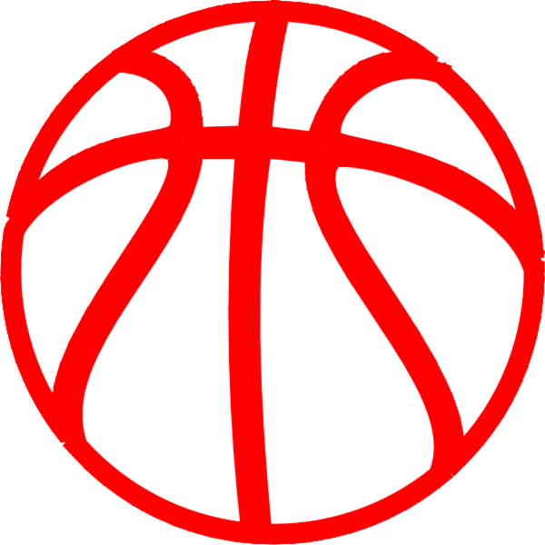 Red Basketball Clip Art at Cl - Basketball Outline Clip Art