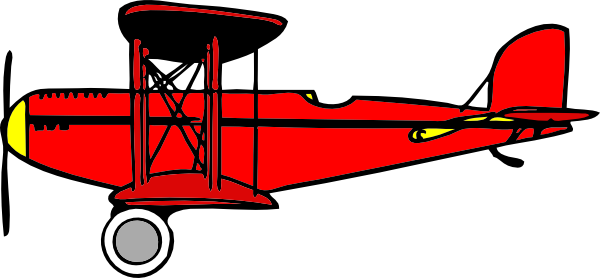 Red Biplane Clip Art At Clker - Biplane Clipart