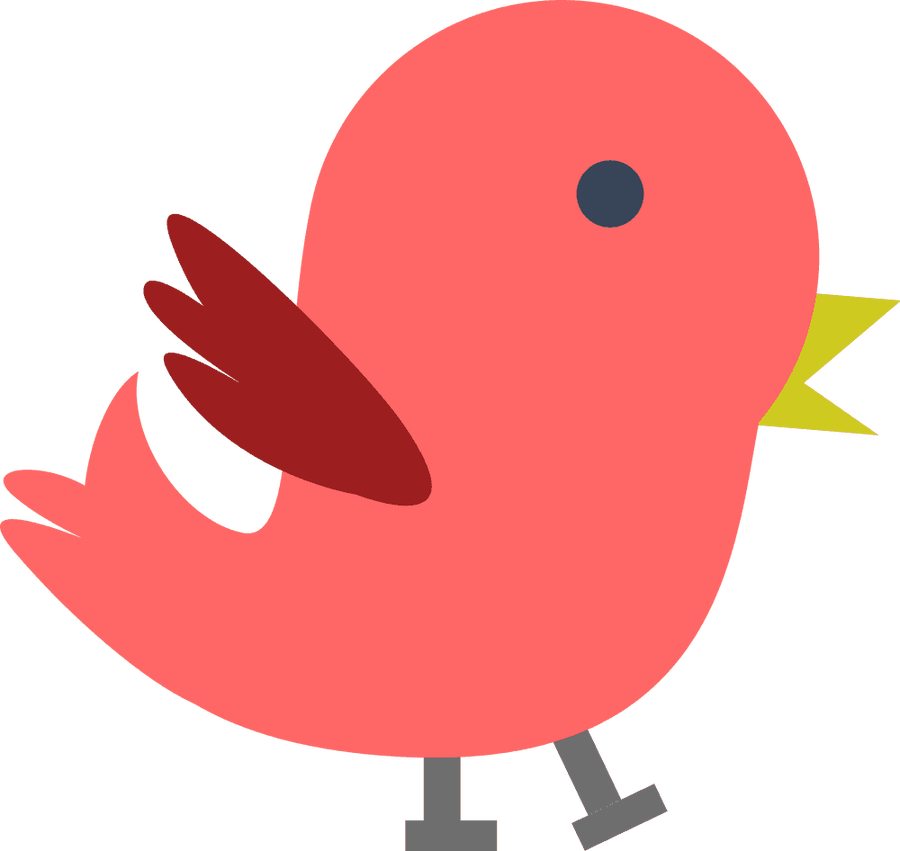 Red bird Clipart - baby, baby bird, bird, chick, red, walking - PRO CLIP ARTS