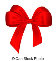 ... Red bow. 3d illustration isolated on white background