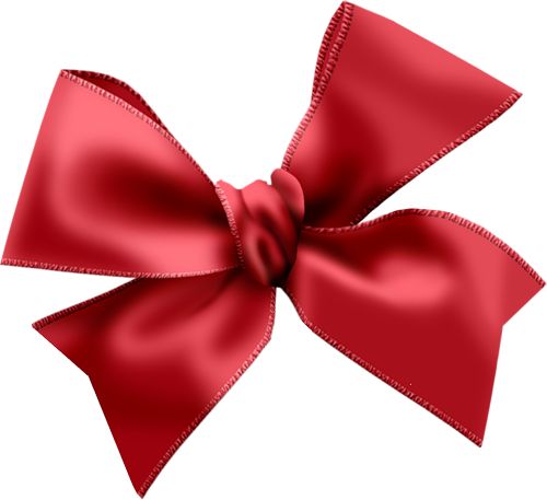 Red ribbon and bow clipart .