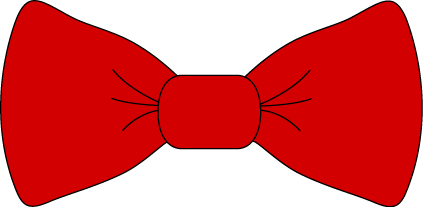 Red Hair Bow Clipart #1
