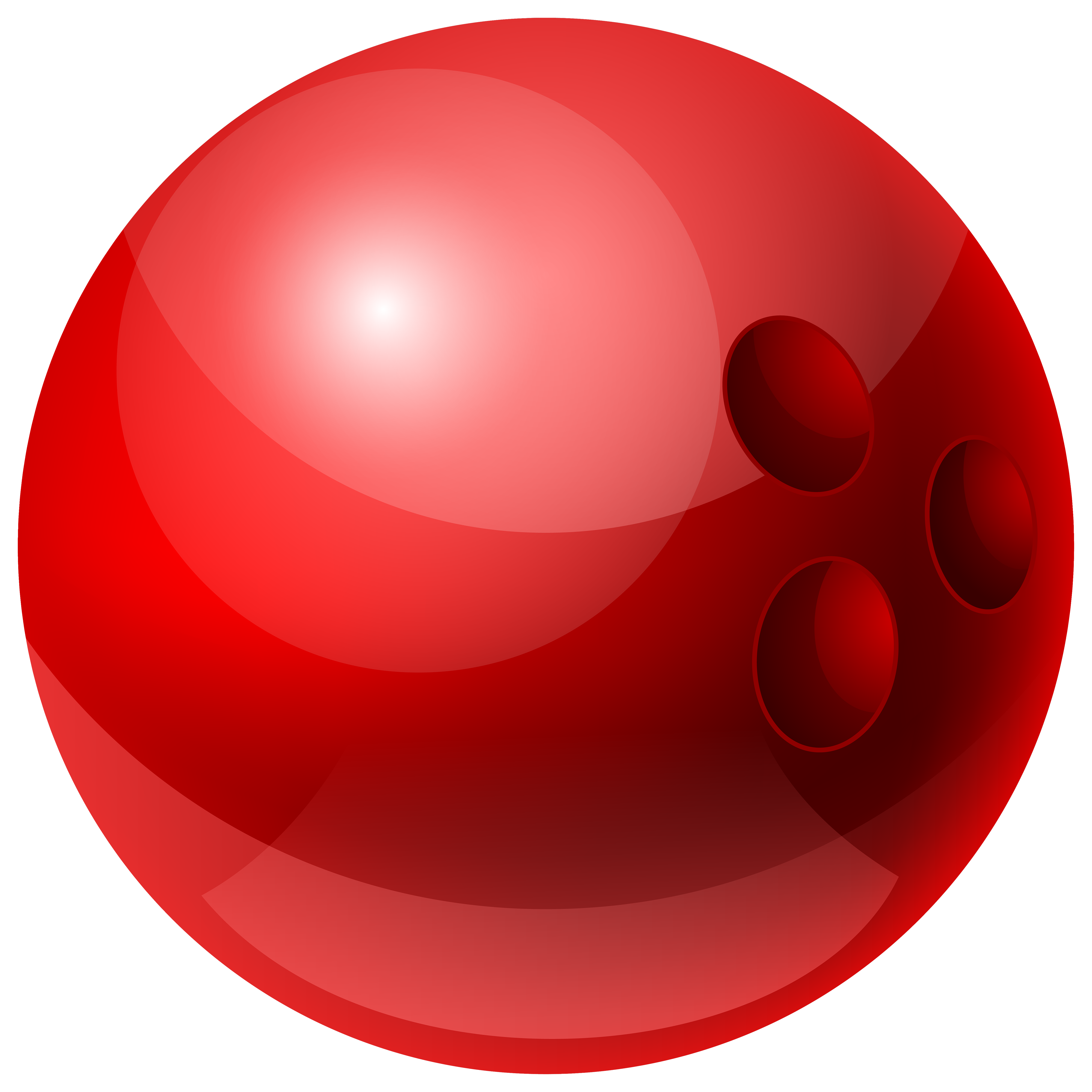 Red Bowling Ball PNG Clipart