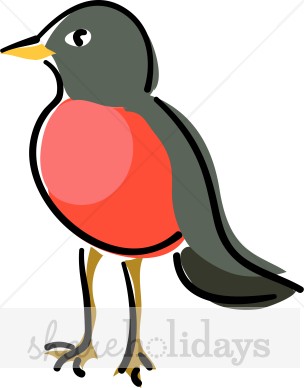 Red Breasted Robin Clipart Ea - Robin Clipart