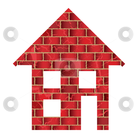 Red Brick House Stock Vector  - Brick House Clipart