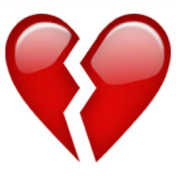 Red Broken Heart Clipart Image