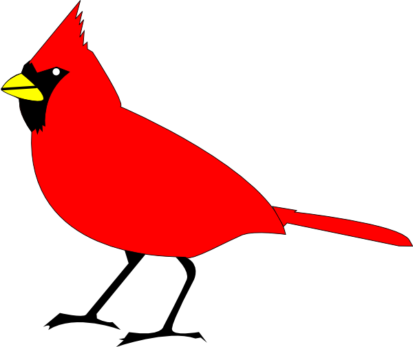 ... Red cardinal bird clip art ...