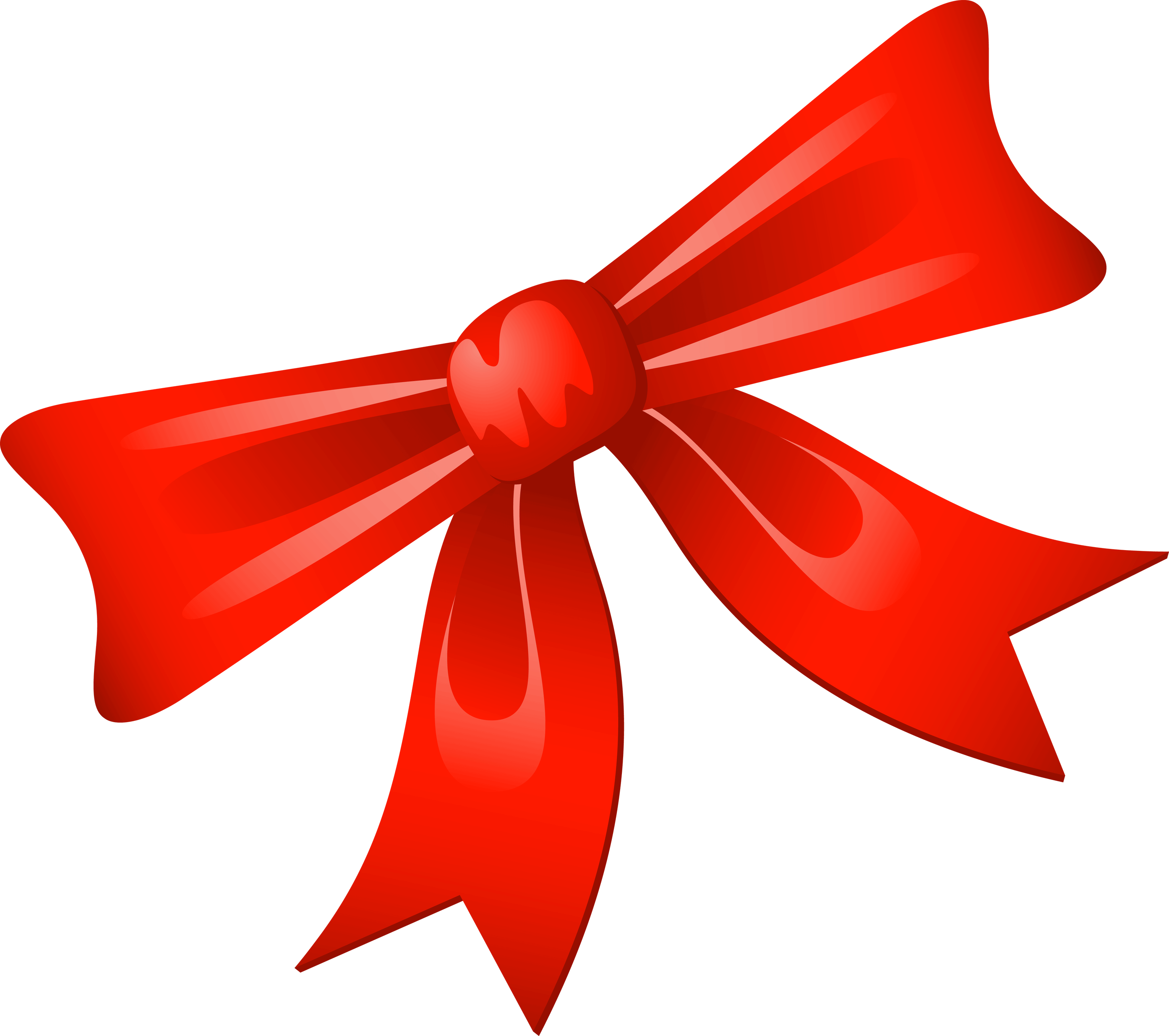 Red Christmas Bow Clip Art - Red Bow Clip Art