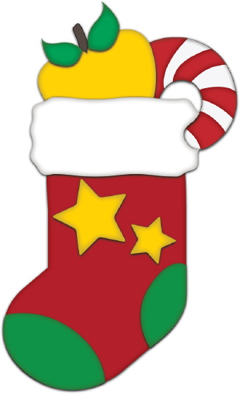 Red Christmas Stocking clip art