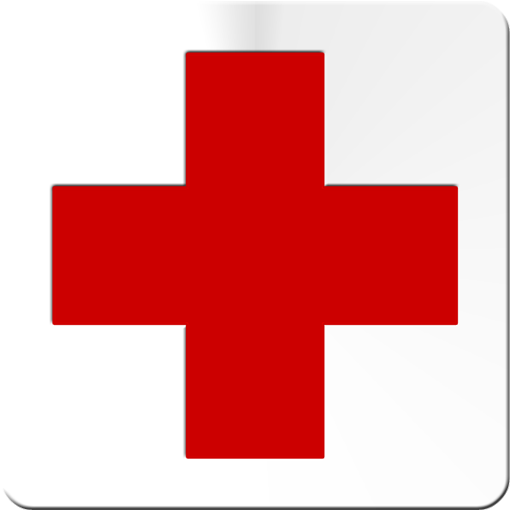 Red cross white background clip art image