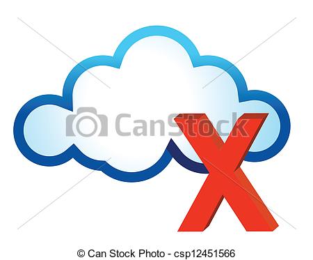 cloud and red cross mark - csp12451566
