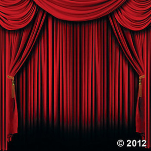 corner curtains clip art