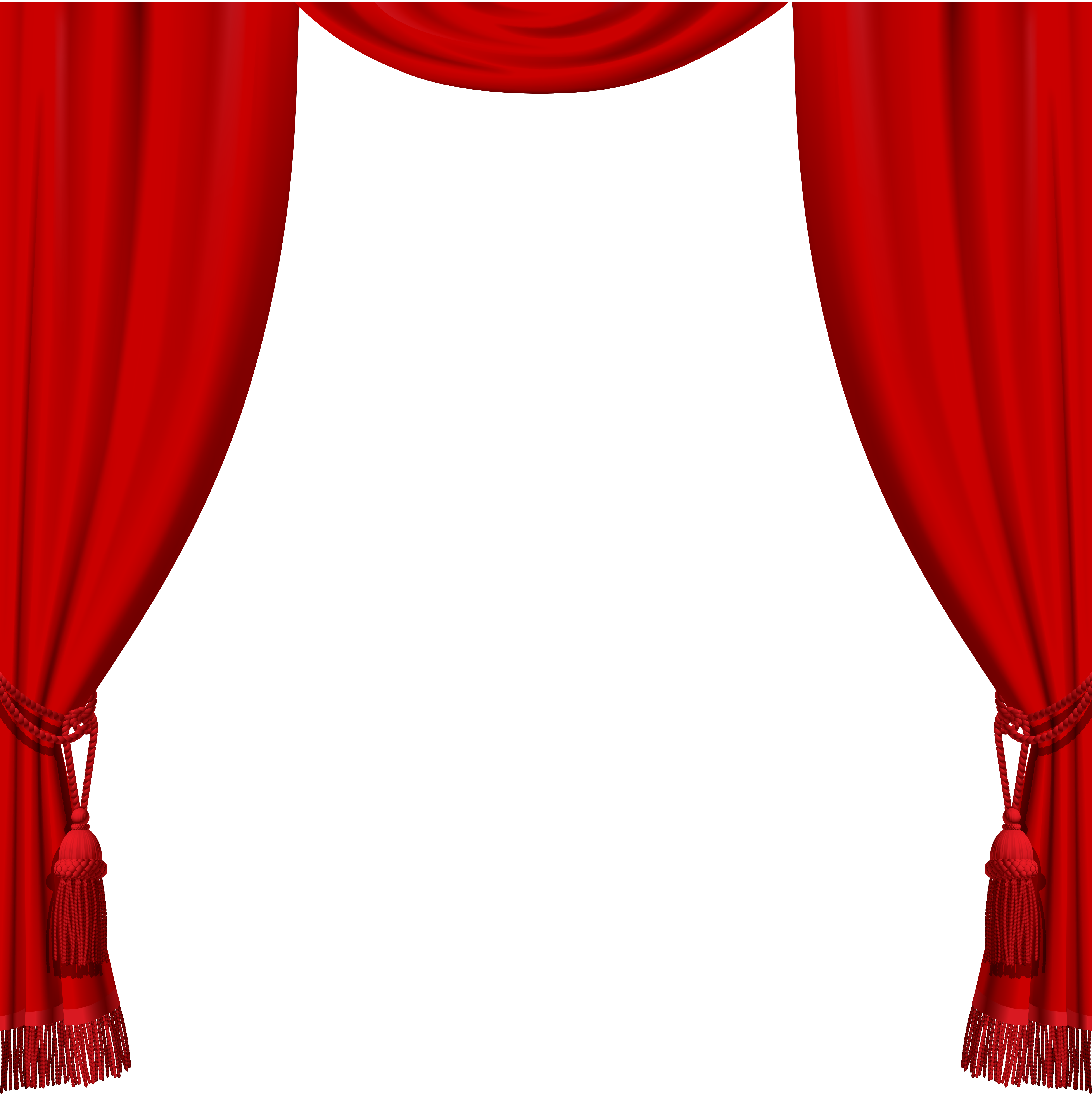 Red Curtain Clip Art - Curtain Clip Art