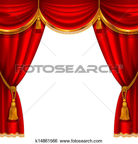 Red curtain - Curtain Clip Art