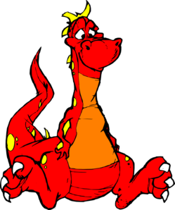Red Dragon clip art - vector  - Dragon Clipart Free