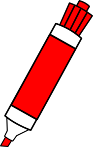 Red Dry Erase Marker Clip Art