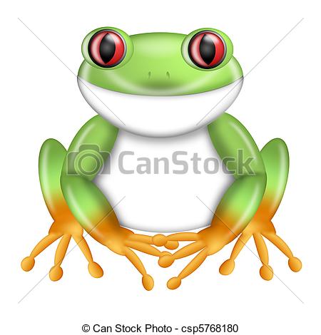 ... Red-Eyed Green Tree Frog  - Tree Frog Clipart
