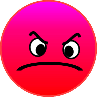 Red Face Angry Mad Pdplus 7cm - Angry Face Clip Art