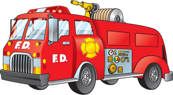Red fire truck clipart - Clipart Firetruck