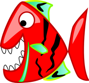 Red fish clip art vector .