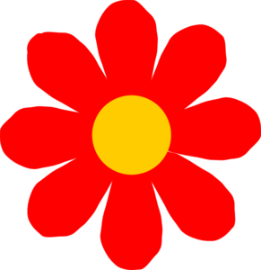 Red Flower Clip Art At Clker  - Red Flower Clipart