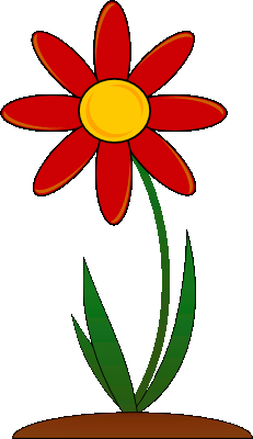 red flower clip art pic