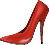 ... Red high heel shoe - High Heel Clip Art