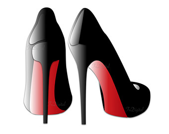 Red High Heels Clip Art - Sexy High Heels Graphic, Shoe Clip Art, Black Heels Vector, High Heels Transparent Background Image, Shoe Logo