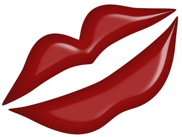 Free kissing lips clip art