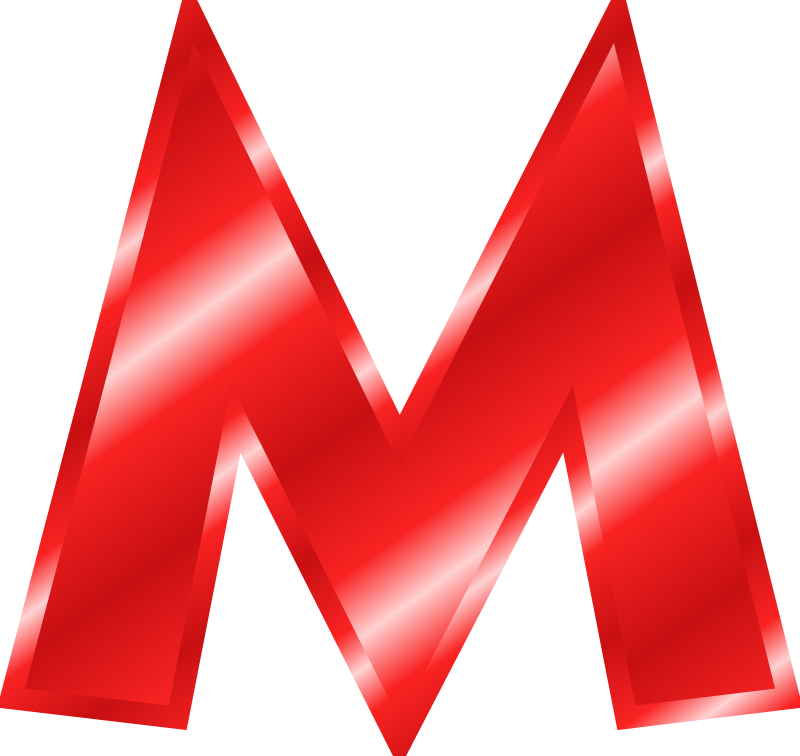 Red Letter M Clipart - Letter M Clipart