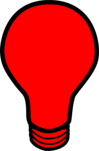 Red Light Bulb Clip Art - Red Light Clip Art