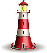... red lighthouse ... - Light House Clipart