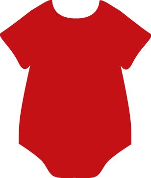 Red Onesie clip art image for teachers, classroom lessons, educators, school, print, scrapbooking and more.