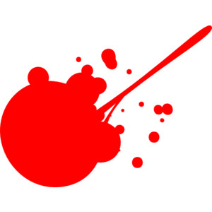 Red Paint Splatter Clip Art clip art