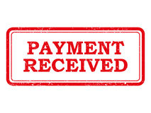 Red Payment Received Stamp or Sticker Royalty Free Stock Photo