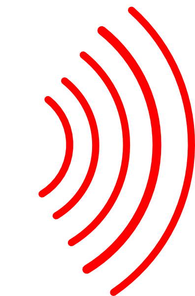 Red Radio Waves Clip Art At C - Sound Waves Clipart