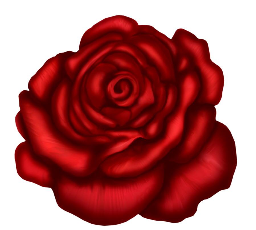 Flower Clipart - Red Rose .