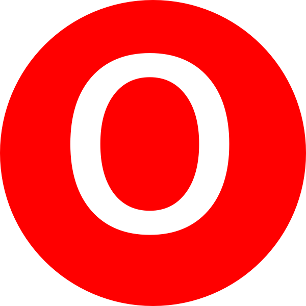 Red, Rounded, With O Clipart