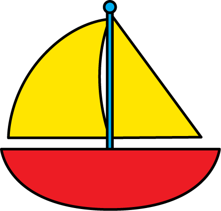 Red Sailboat - Clip Art Sailboat