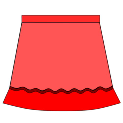 Red skirt vector drawing - Skirt Clipart