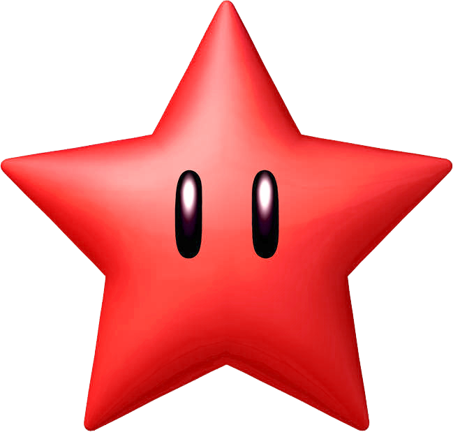Red and White Starry Star - F