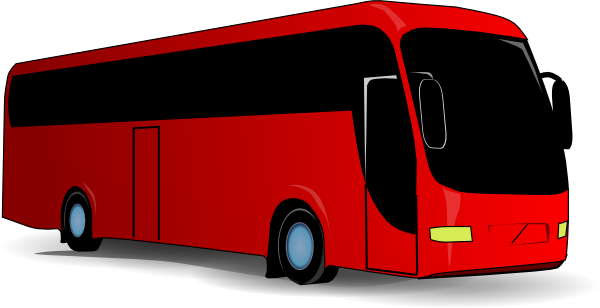 Red Travel Bus Clip Art At Cl - Tour Bus Clip Art